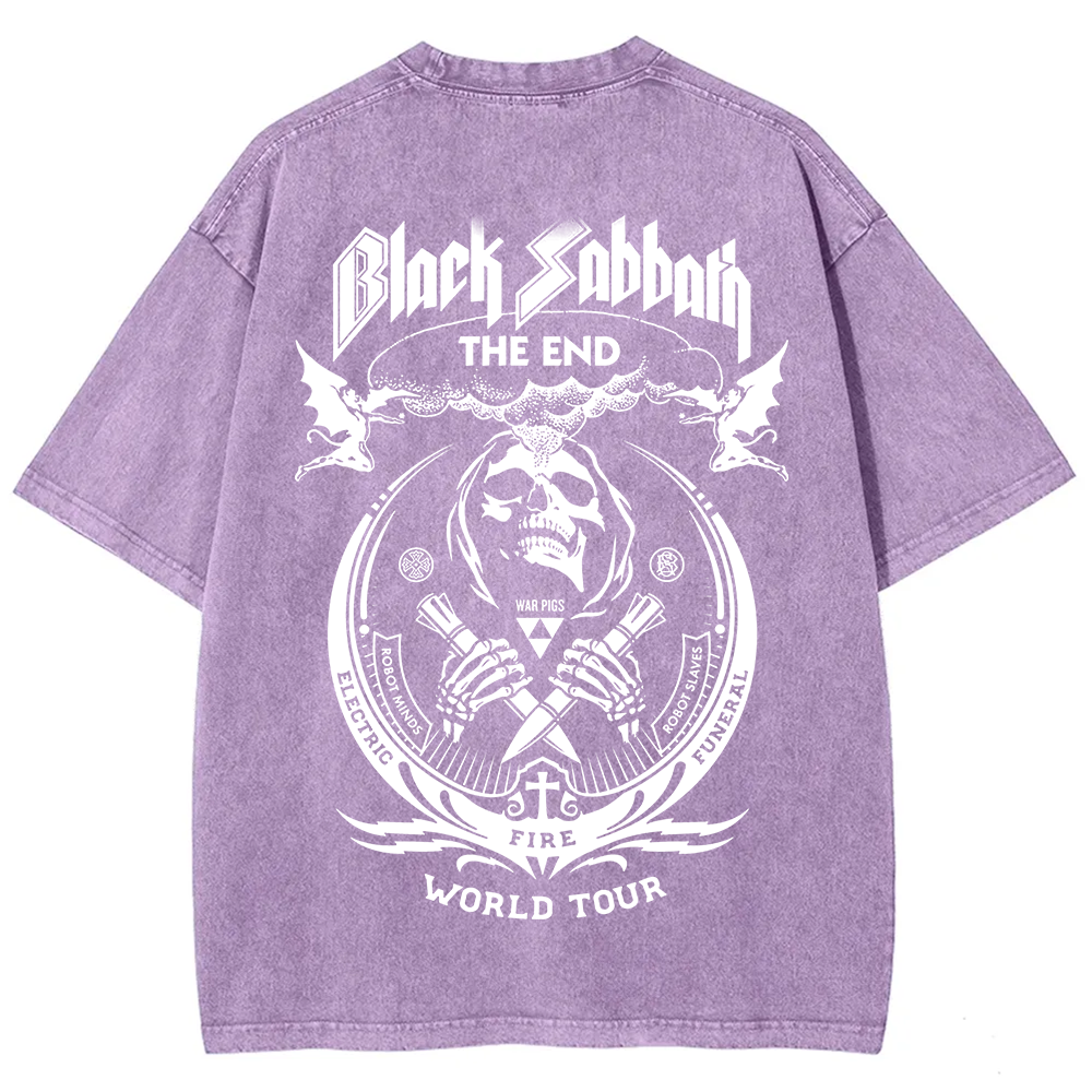 Unisex Vintage Washed Black Sabbath T-Shirt