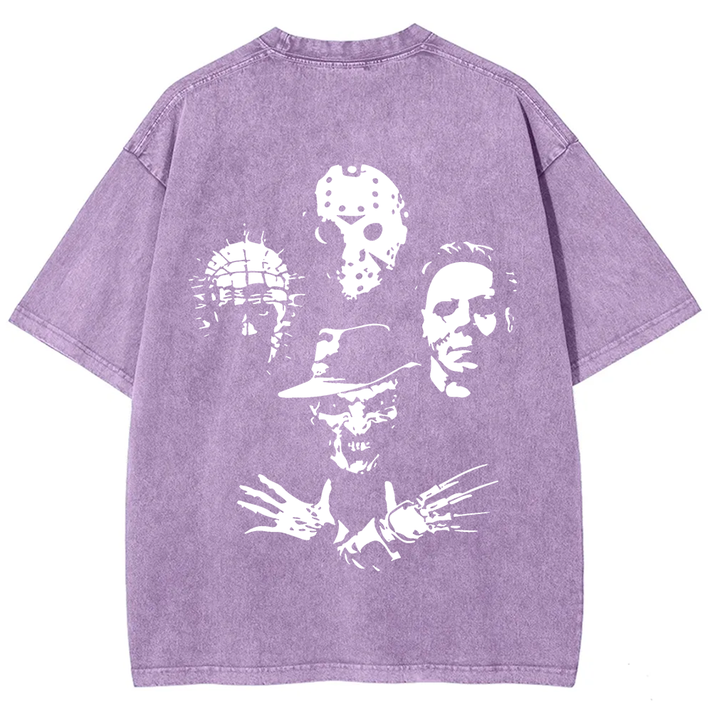?Horror Film t-Shirt Halloween Freddie Jason Hellraiser Grunge Rock Retro Black