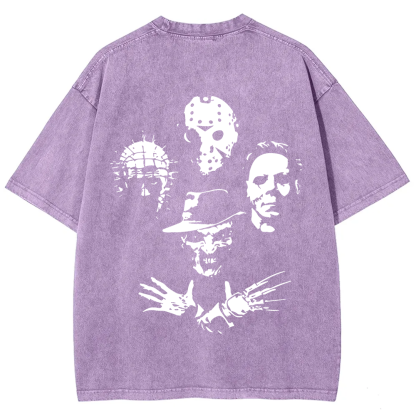?Horror Film t-Shirt Halloween Freddie Jason Hellraiser Grunge Rock Retro Black