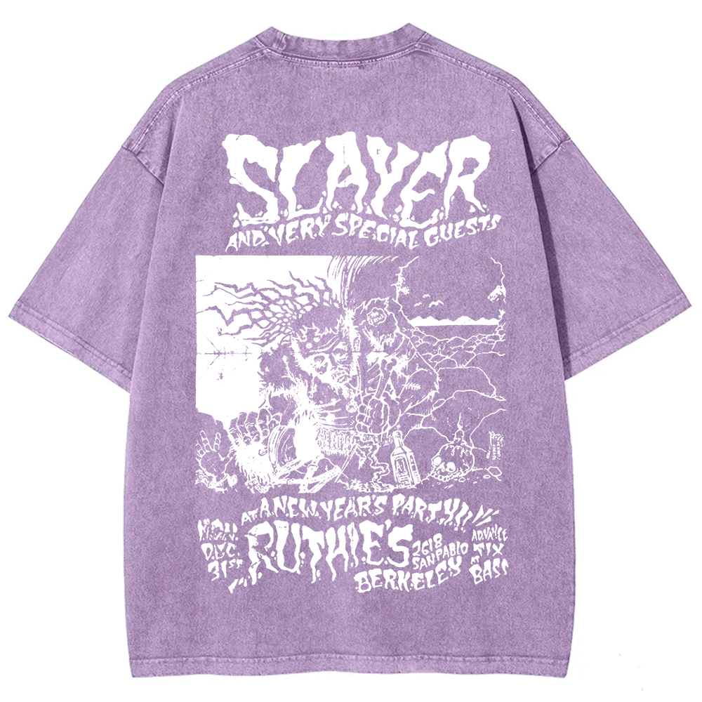 Unisex Retro Slayer Poster Printed t-Shirt