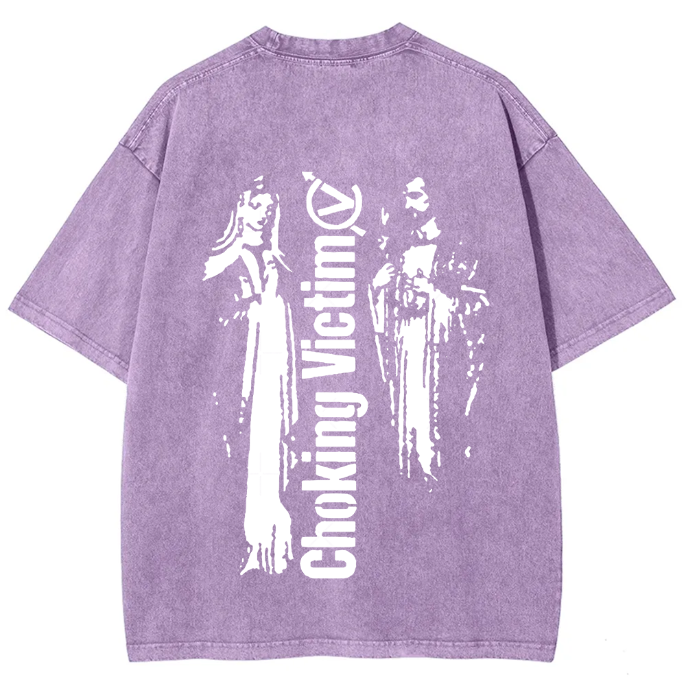 Unisex Vintage Washed Choking Victim Punk Band t-Shirt