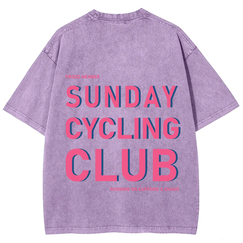 Sunday Cycling Club Unisex Fit Washed T-Shirt