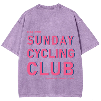Sunday Cycling Club Unisex Fit Washed T-Shirt
