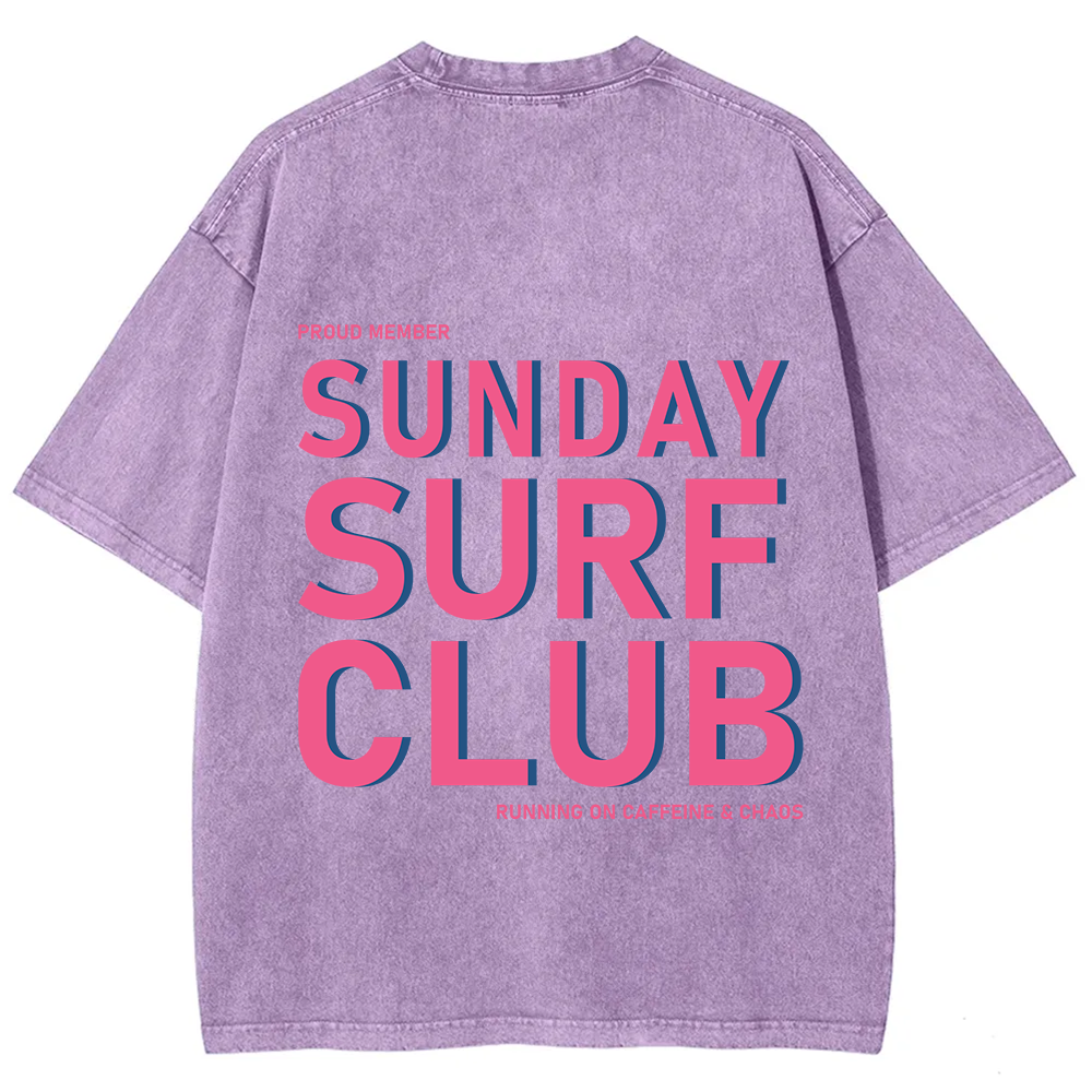 Sunday Surf Club Unisex Fit Washed T-Shirt