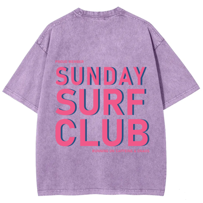 Sunday Surf Club Unisex Fit Washed T-Shirt