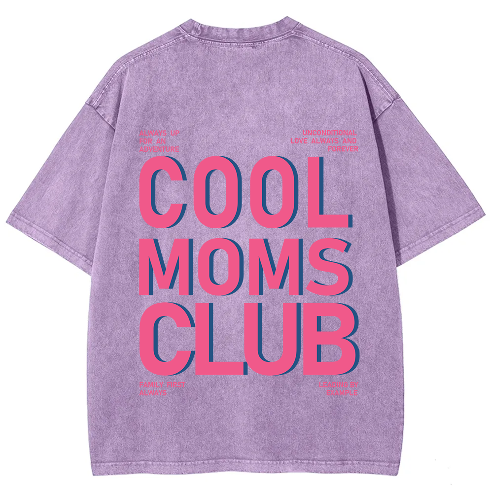 Cool Moms Club Unisex Fit Washed T-Shirt