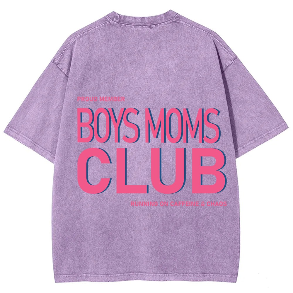 Boys Moms Club Unisex Fit Washed T-Shirt