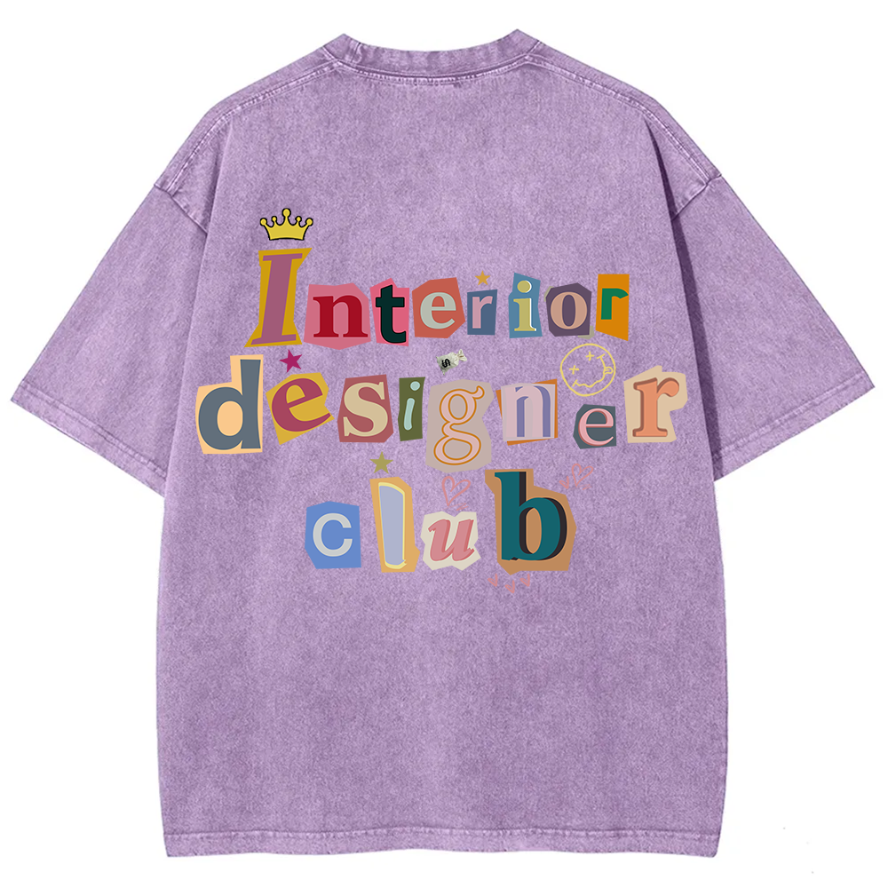 Interior Designer Club Unisex Fit Washed T-Shirt?