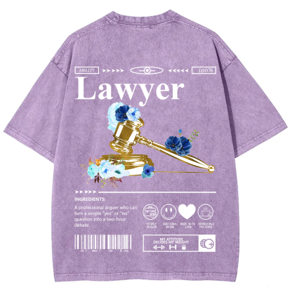 Lawyer Unisex Fit Washed T-Shirt?