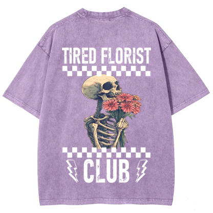 Tired Florist Club Unisex Fit Washed T-Shirt