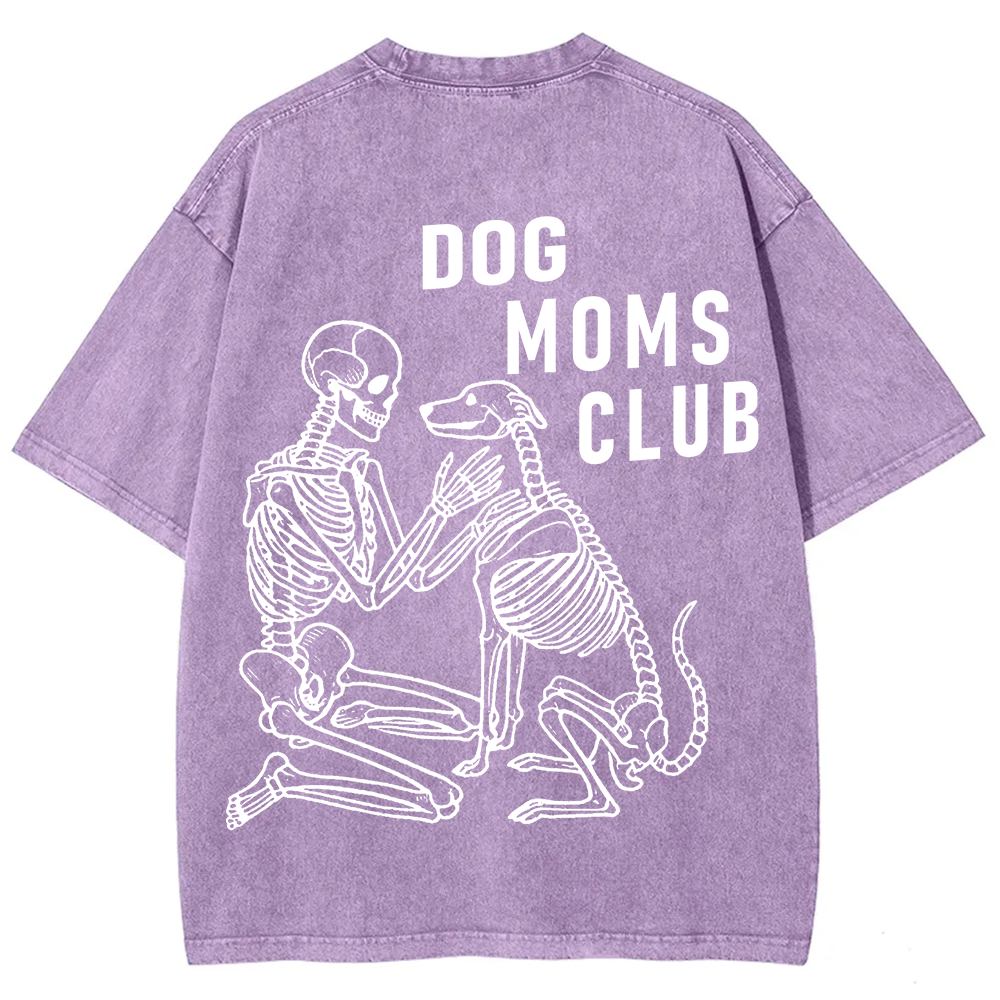 Dog Moms Club Unisex Fit Washed T-Shirt?