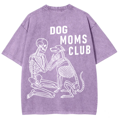 Dog Moms Club Unisex Fit Washed T-Shirt?