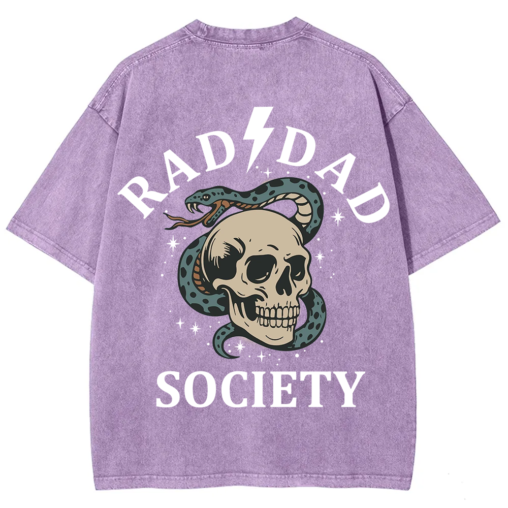 Rad Dad Society Unisex Fit Washed T-Shirt