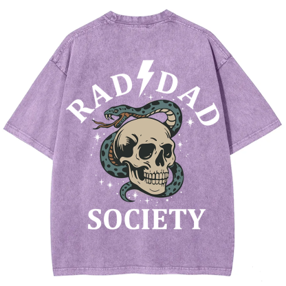 Rad Dad Society Unisex Fit Washed T-Shirt