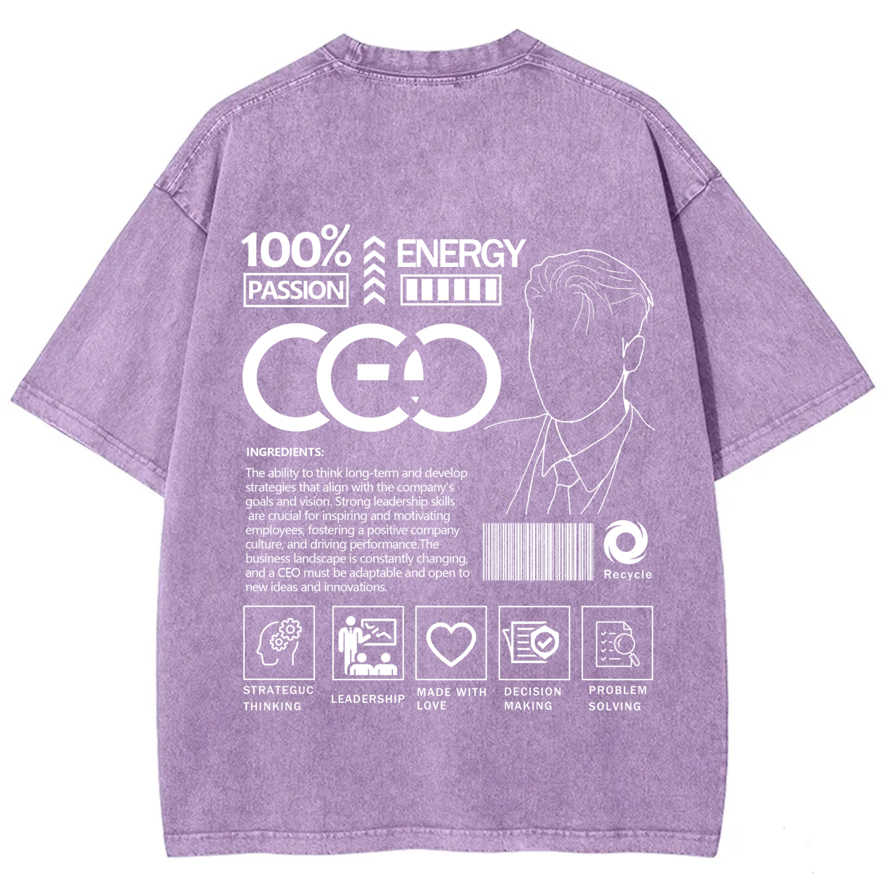 CEO Unisex Fit Washed T-Shirt