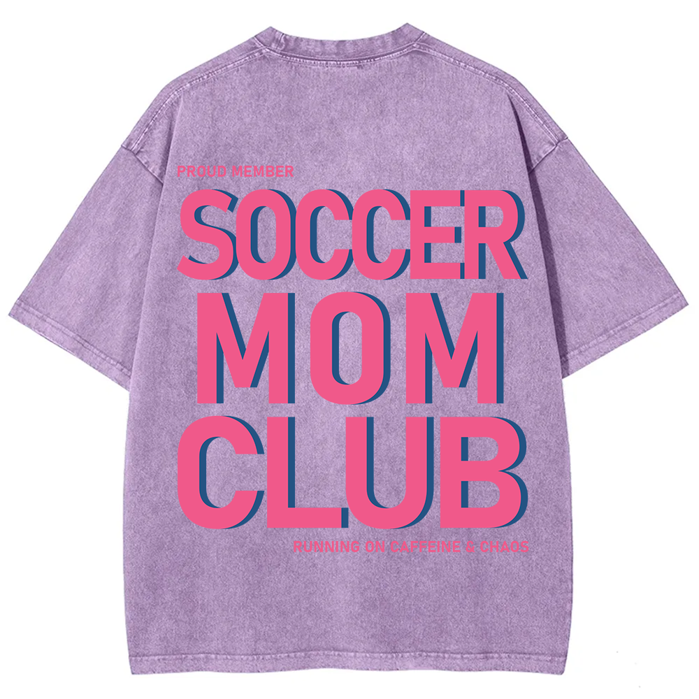 Soccer Mom Club Unisex Fit Washed T-Shirt
