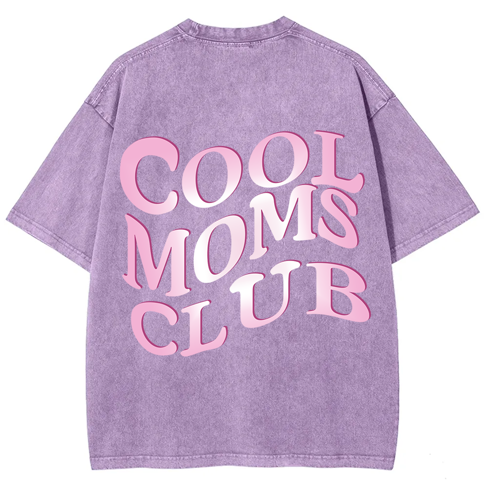 Cool Moms Club Snowflake Vintage Washed T-Shirt