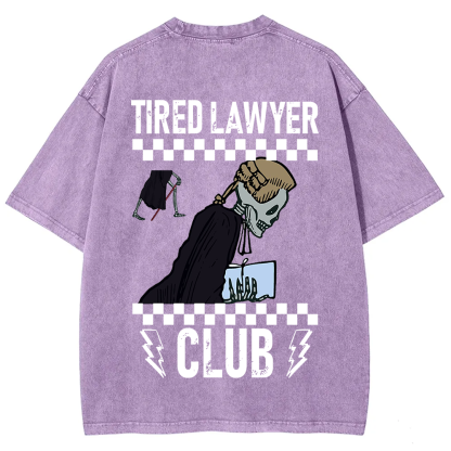 Tired Lawyer Club Unisex Fit Washed T-Shirt?