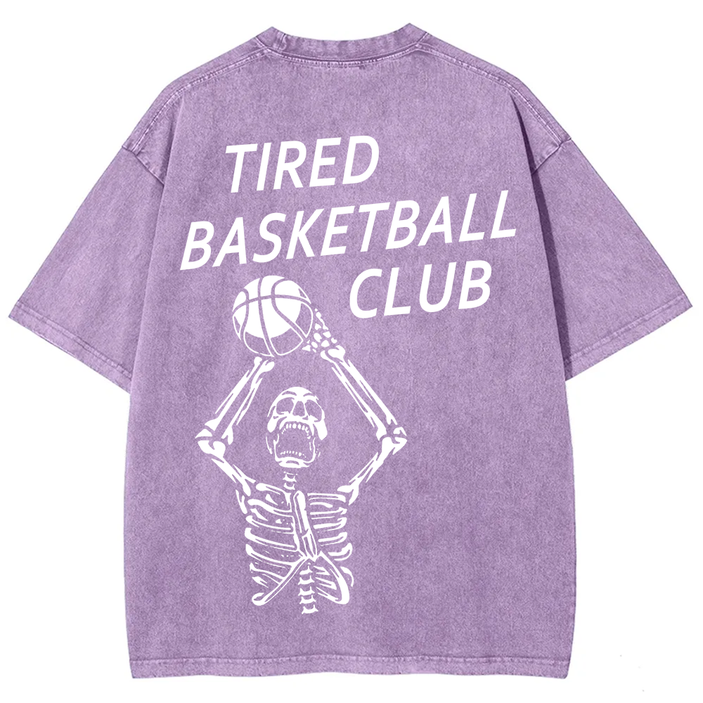 Tired Basketball Club Unisex Fit Washed T-Shirt