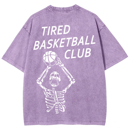 Tired Basketball Club Unisex Fit Washed T-Shirt