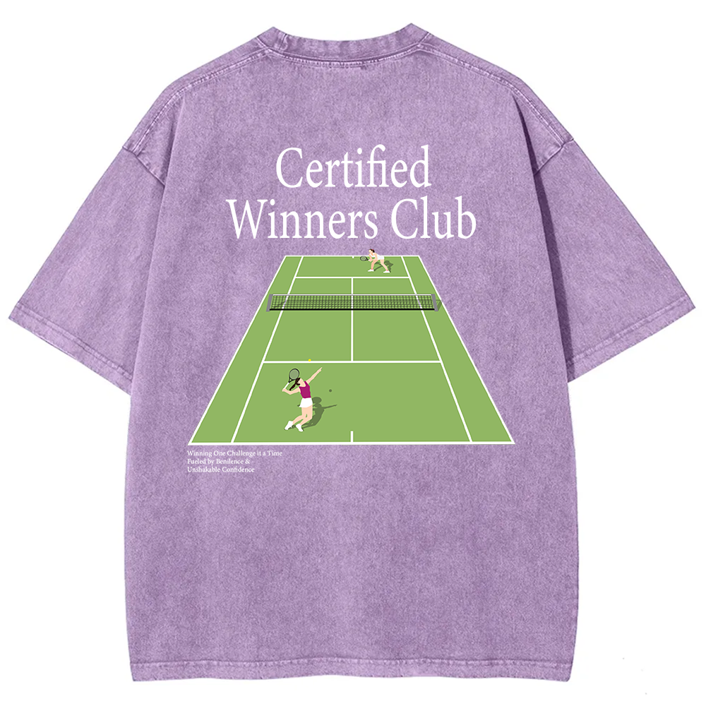 Certified Winners Club Unisex Fit Washed T-Shirt