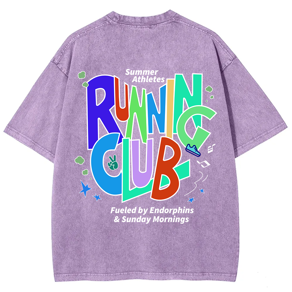 Running Club Unisex Washed T-Shirt