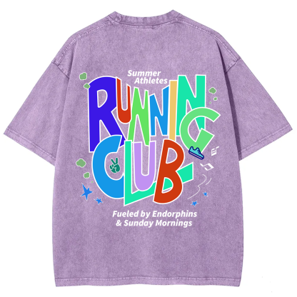 Running Club Unisex Washed T-Shirt
