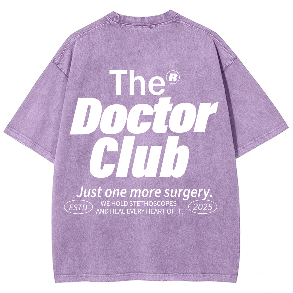 The Doctor Club Unisex Fit Washed T-Shirt