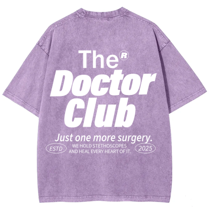 The Doctor Club Unisex Fit Washed T-Shirt