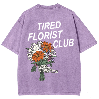 Tired Florist Club Unisex Fit Washed T-Shirt?