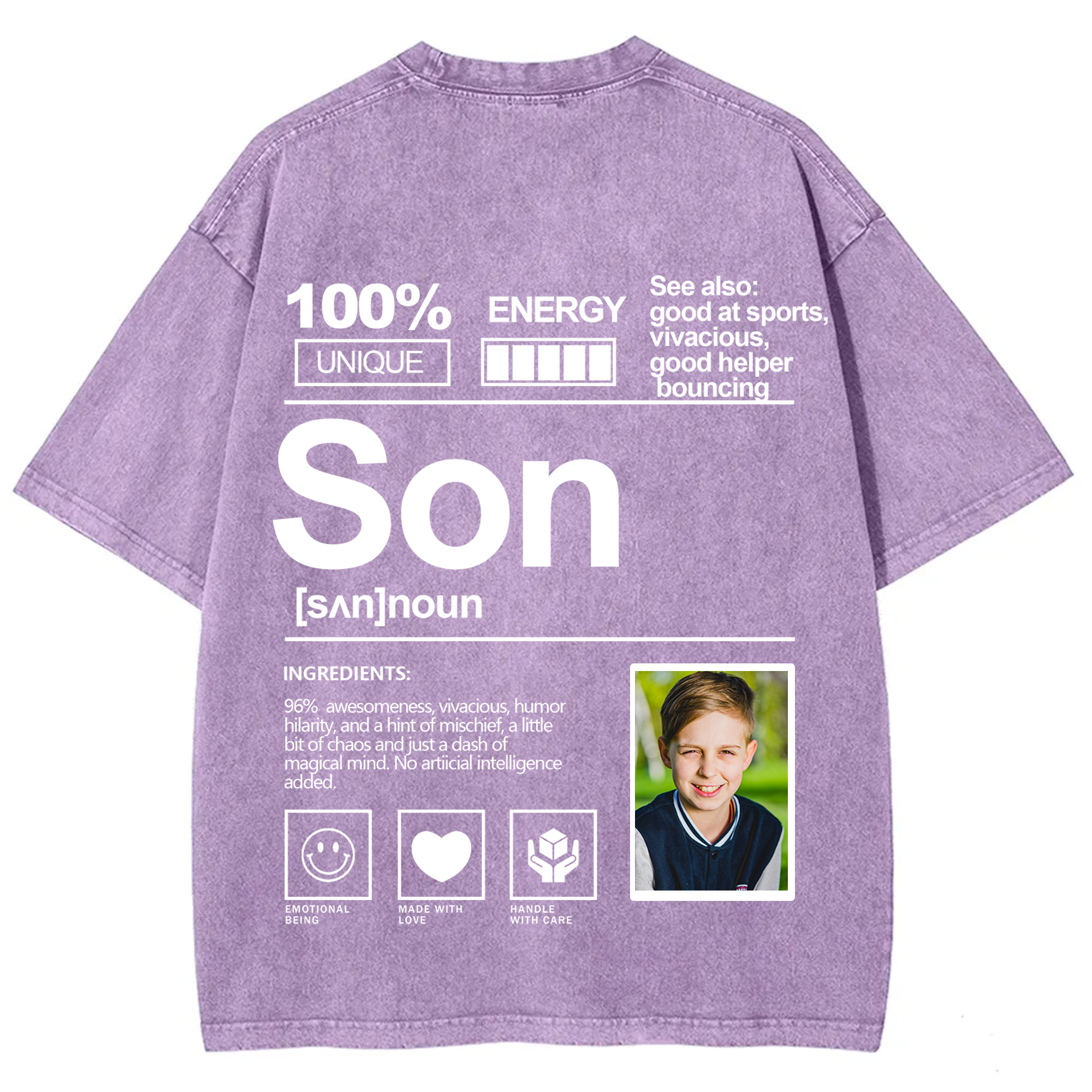 Addcustom Photo family Washed T-Shirt