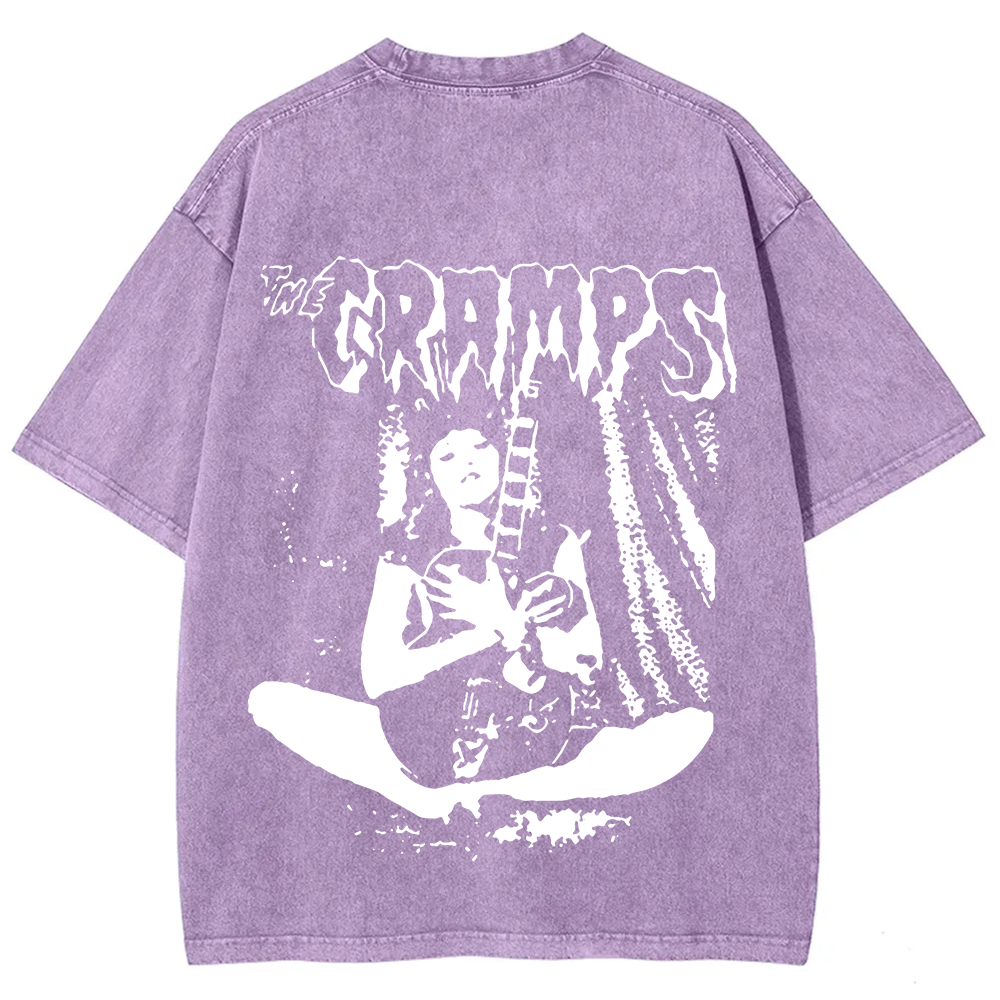 Unisex Vintage The Cramps Band Female guitarist t-Shirt