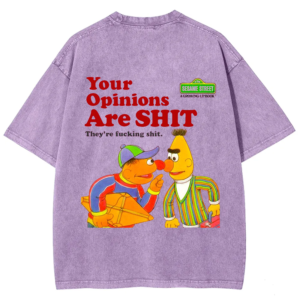 Sesame Street Your Opinions Are SHIT Casual Printed t-Shirt