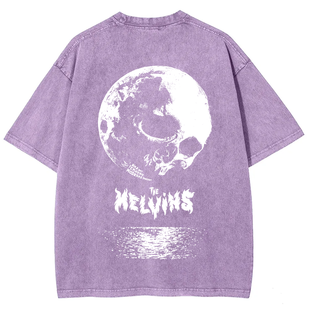 Unisex Washed The Melvins Concert Tour Moon t-Shirt