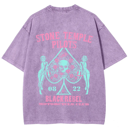 Unisex Washed Stone Temple Pilots Band t-Shirt