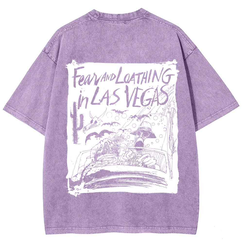 Unisex Washed Fear And Loathing In Las Vegas Band t-Shirt