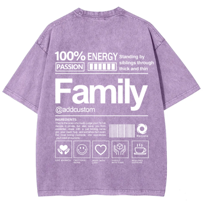 Family Addcustom Washed T-Shirt