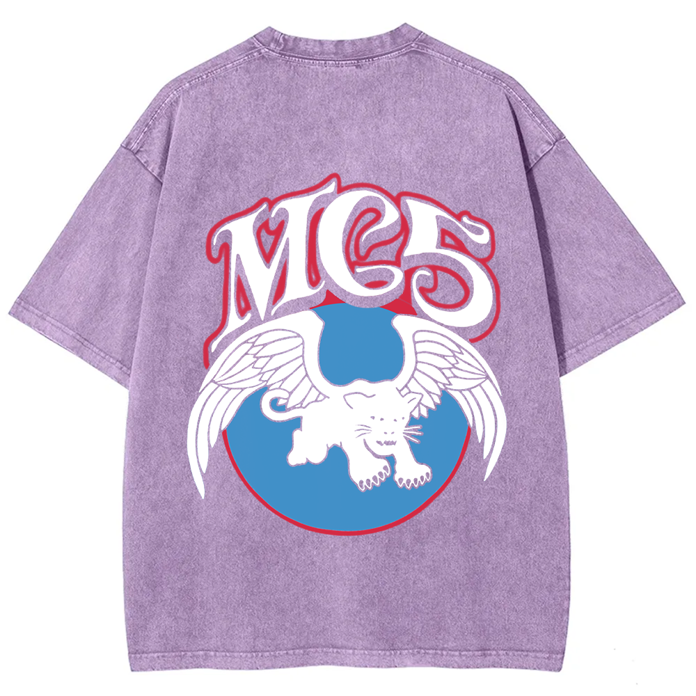 Unisex Vintage Washed  M.C.5 Music Bands t-Shirt
