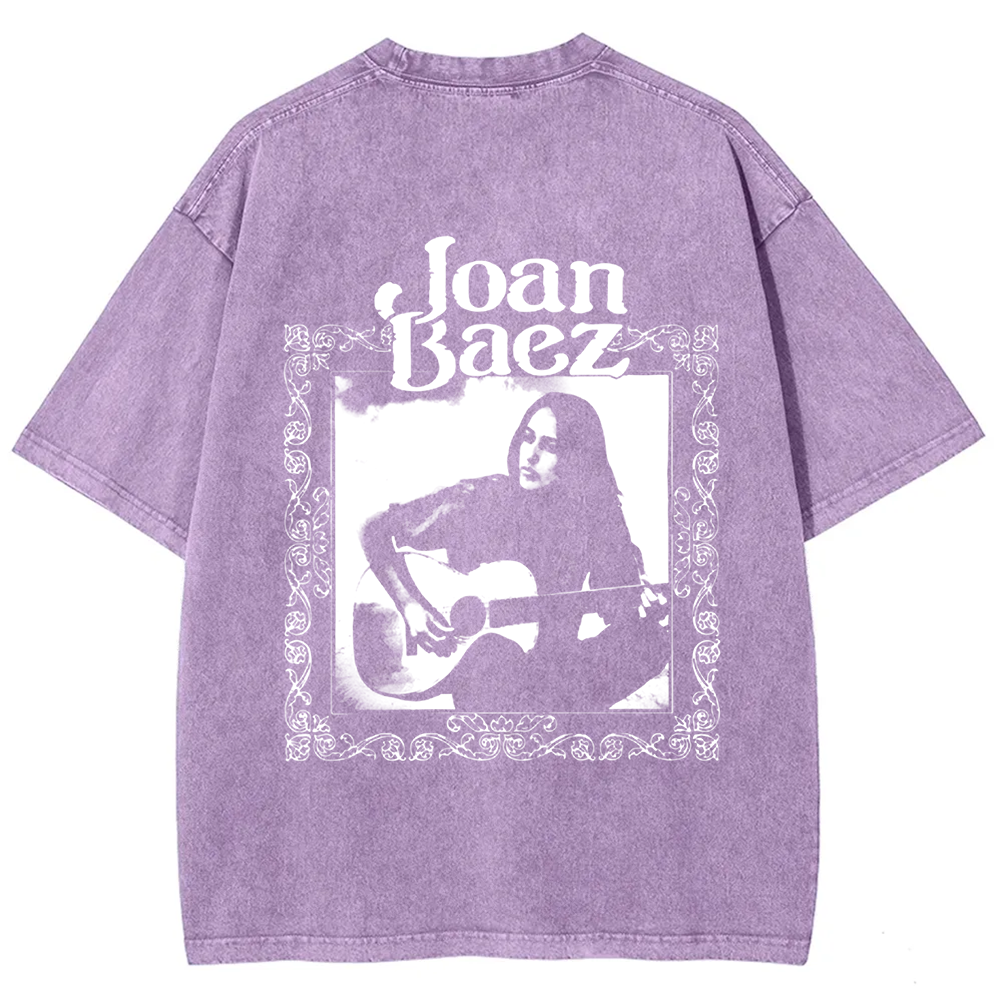 Unisex Vintage Washed Joan Baez Singer t-Shirt