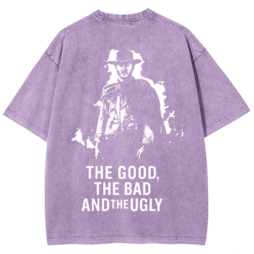 Unisex Vintage Washed The good ,the bad,the ugly, spaghetti Western movie  t-Shirt
