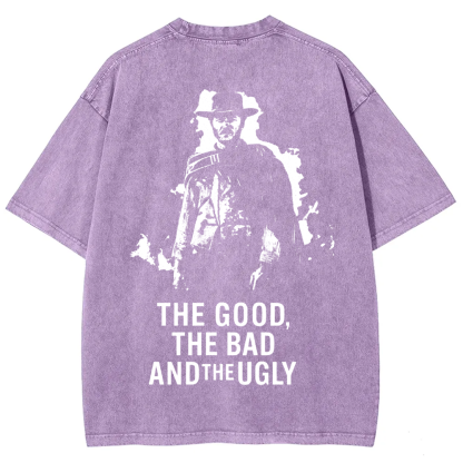 Unisex Vintage Washed The good ,the bad,the ugly, spaghetti Western movie  t-Shirt