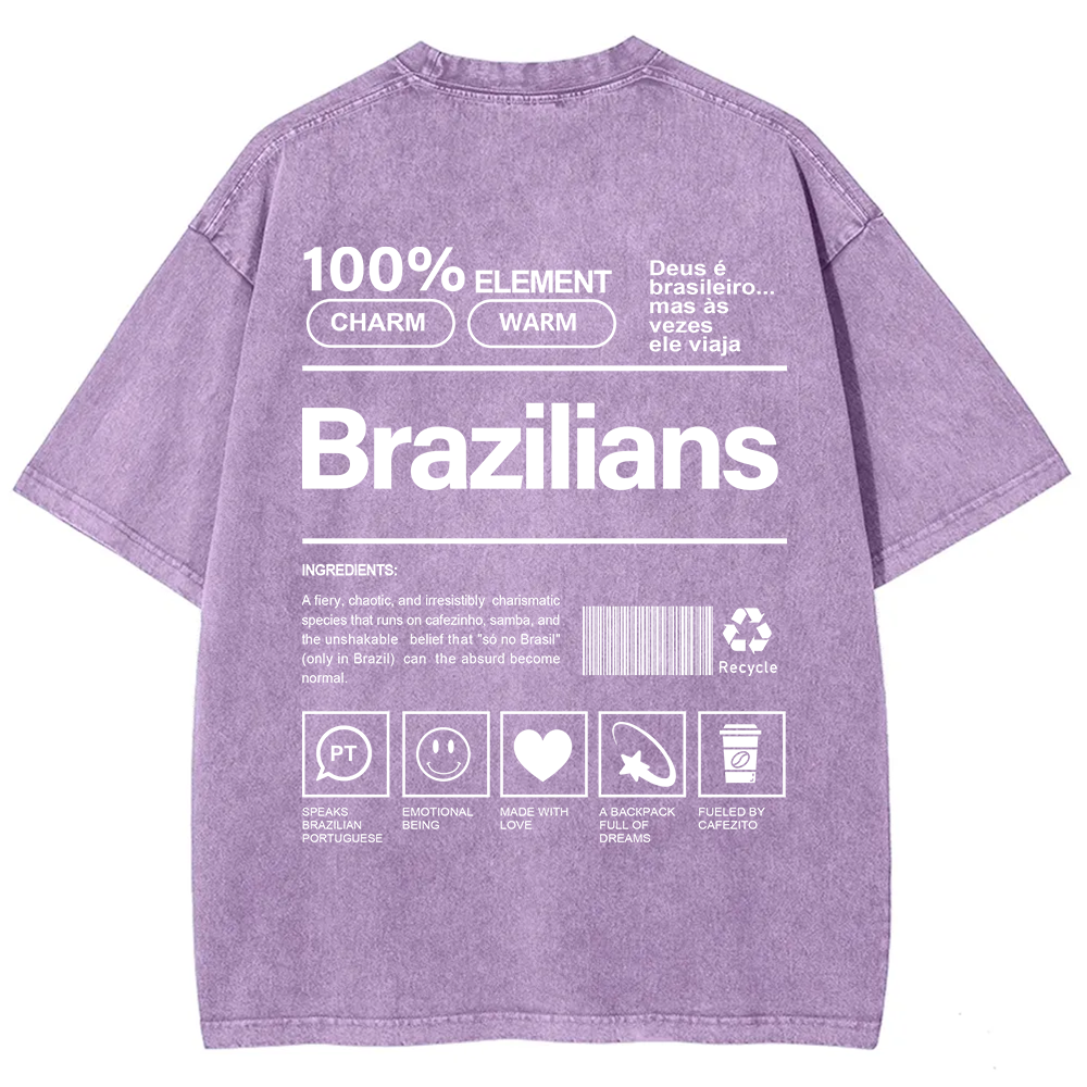 Brazilians Unisex Fit  Washed T-Shirt