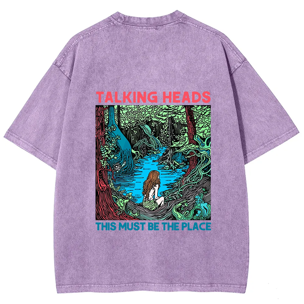 Unisex Vintage Talking Heads Band Casual Printed t-Shirt