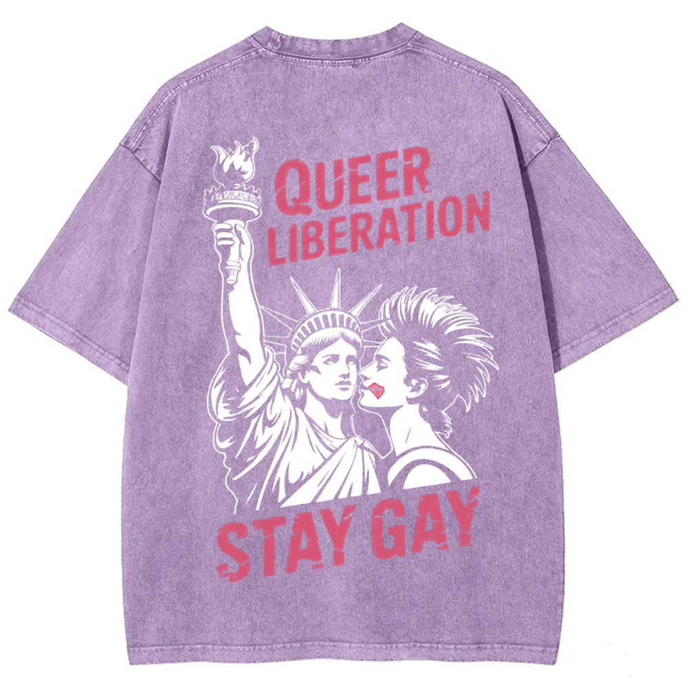 Unisex Vintage Queer Liberation Stay Gay t-Shirt