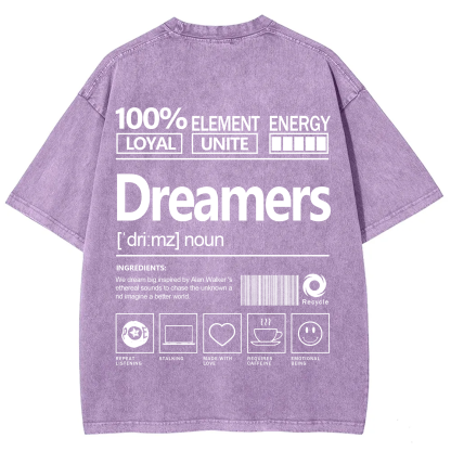 Dreamers  Unisex Fit Washed T-Shirt