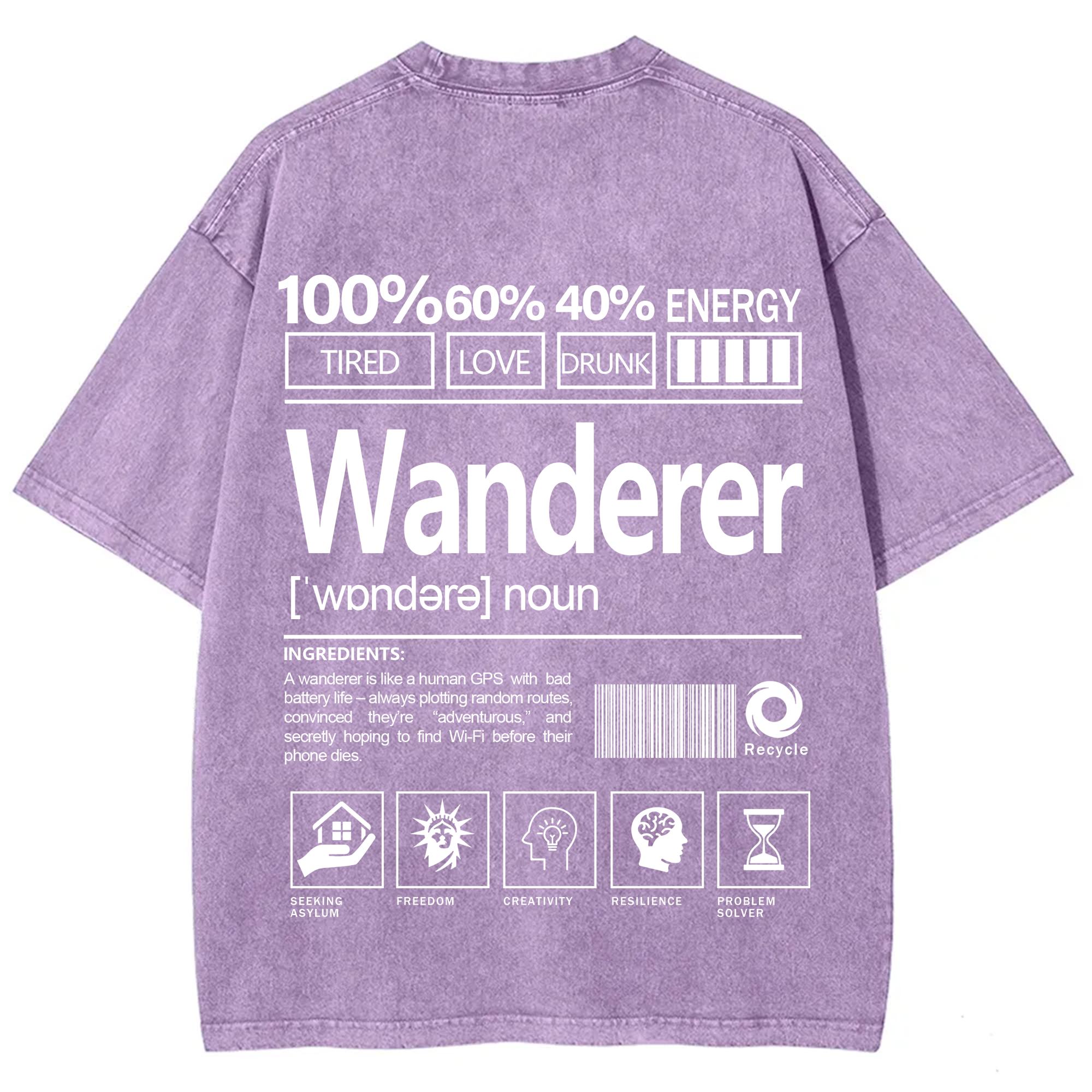 Wanderer  Unisex Fit Washed T-Shirt
