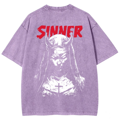 Unisex Vintage Sinner Nun t-Shirt