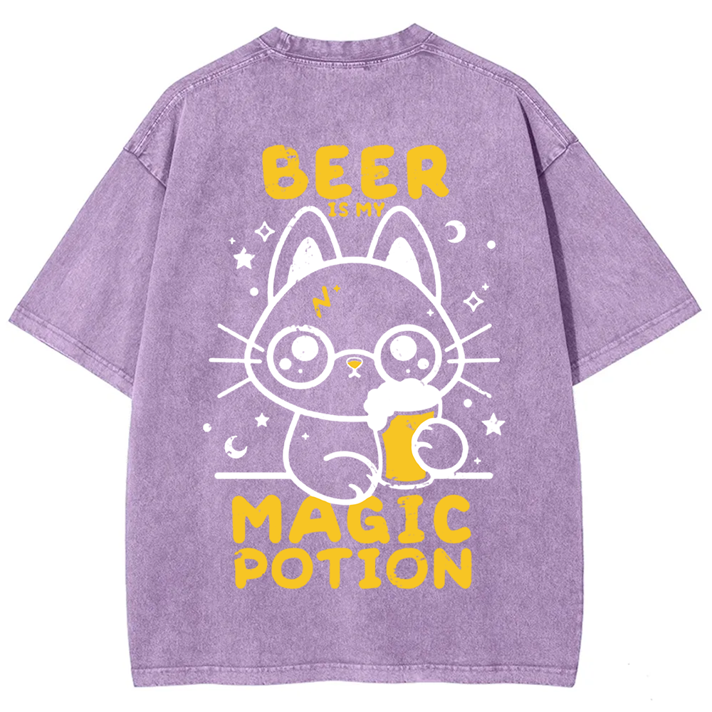 Unisex Vintage Beer Is My Magic Potion Music t-Shirt