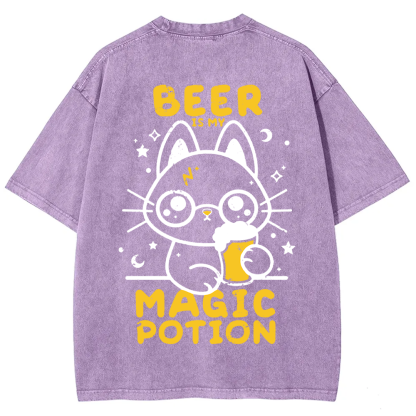 Unisex Vintage Beer Is My Magic Potion Music t-Shirt