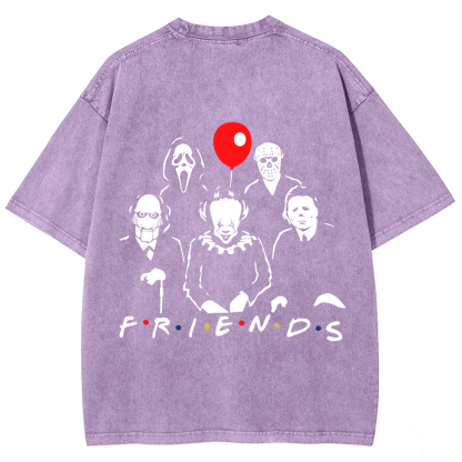 Unisex Vintage Friends Halloween SVG Horror Movie t-Shirt